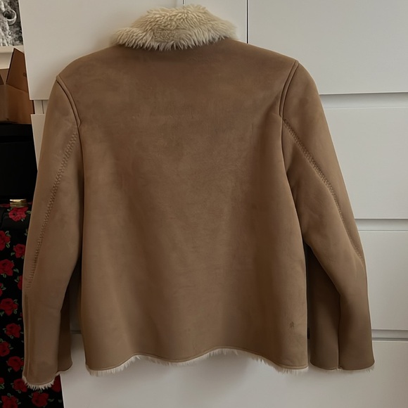 Uniqlo Beige Fur Jacket Size XS - Picture 4 of 6